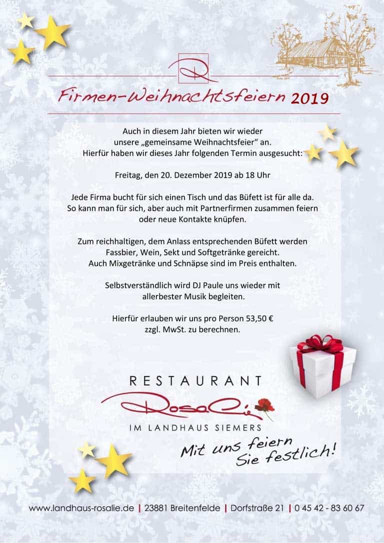 Firmen Weihnachtsfeier 19 Rosalie Landhaus Catering